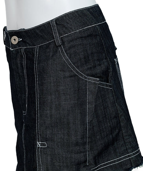 Hem Tulle Denim Skirt