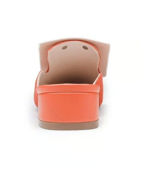 Striped Art Face Pointed Mules