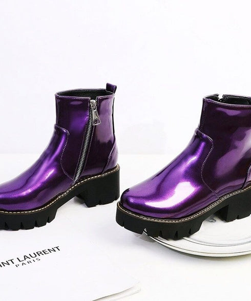 Shiny Platform Boots