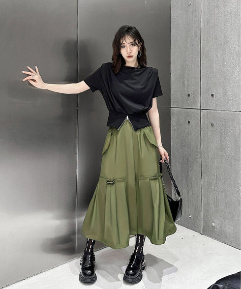 Flap Pocket Mermaid Skirt