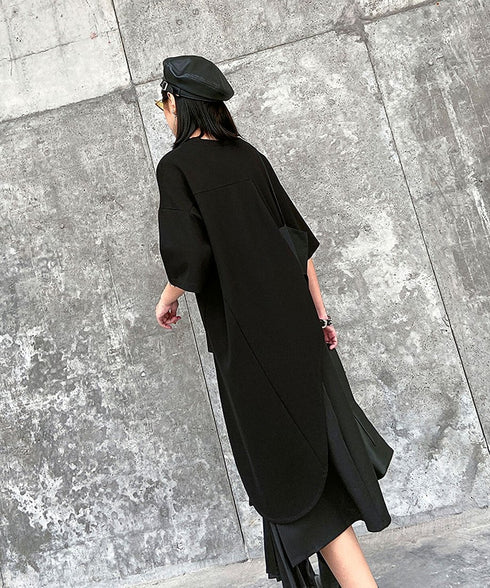 Half Sleeve Asymmetric Top