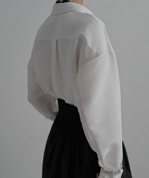 Scarf Collar White Blouse