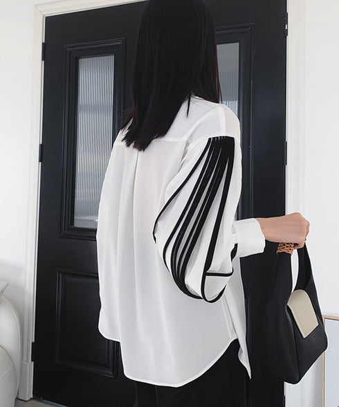 Pleated Sleeve Blouse