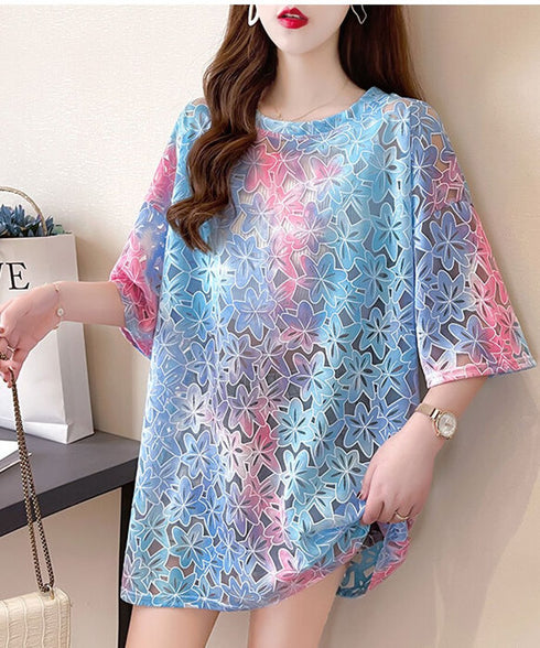 Gradation Flower T-shirt