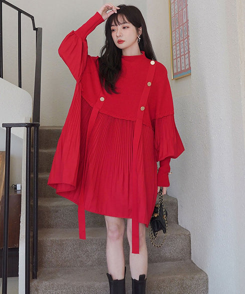 Lantern Sleeve Dress