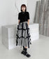 String Ribbon Flare Skirt