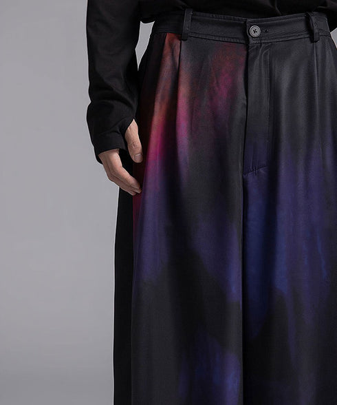 Gradient Print Wide Pants