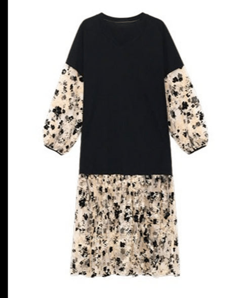 Sleeve See-through Dress