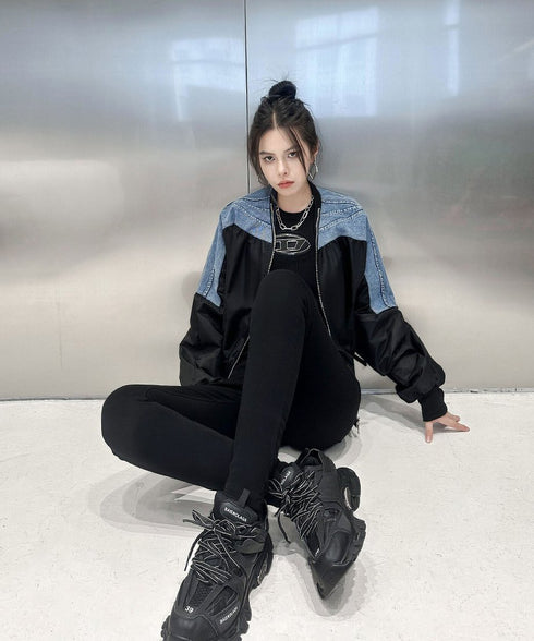 Collarless Zip Jacket