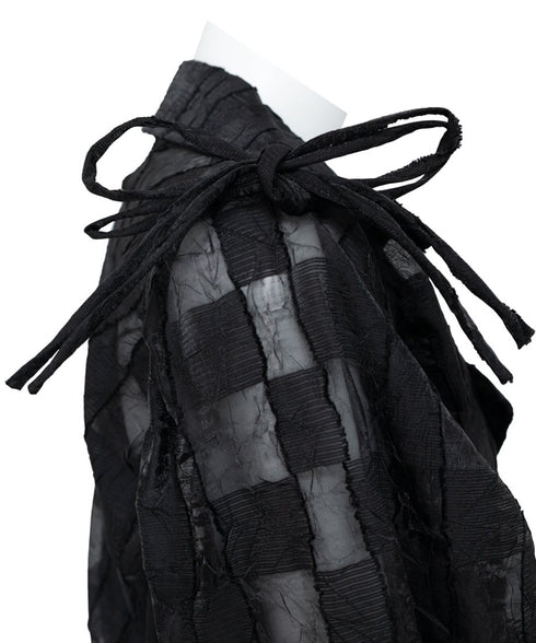 Sheer Check Long Coat