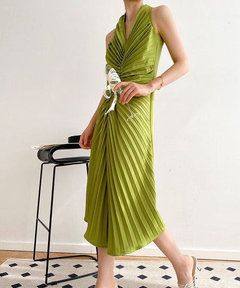 Halter Pleat Dress