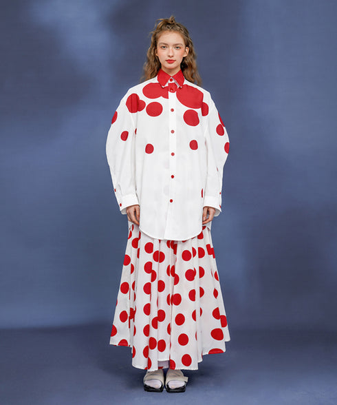 Polka Dot Print Blouse