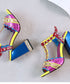 Flare Heel Studded Sandals