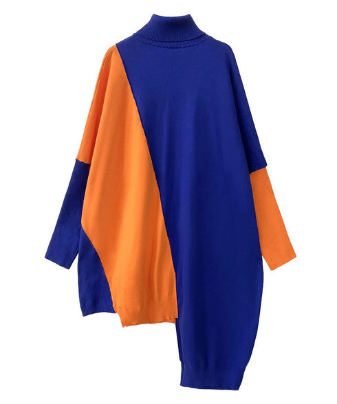 Diagonal Switch Sweater Dress