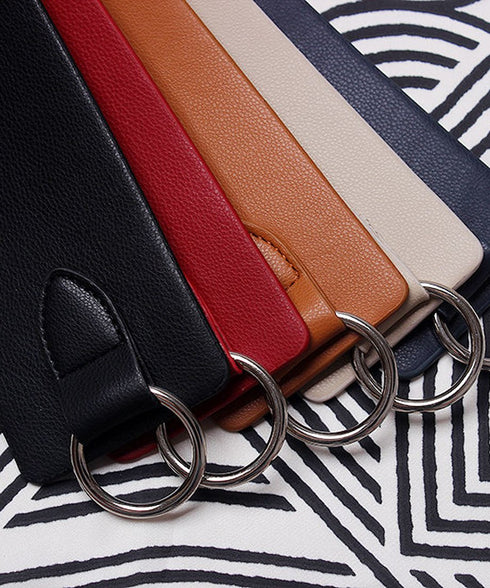 soft leather wide waist belt