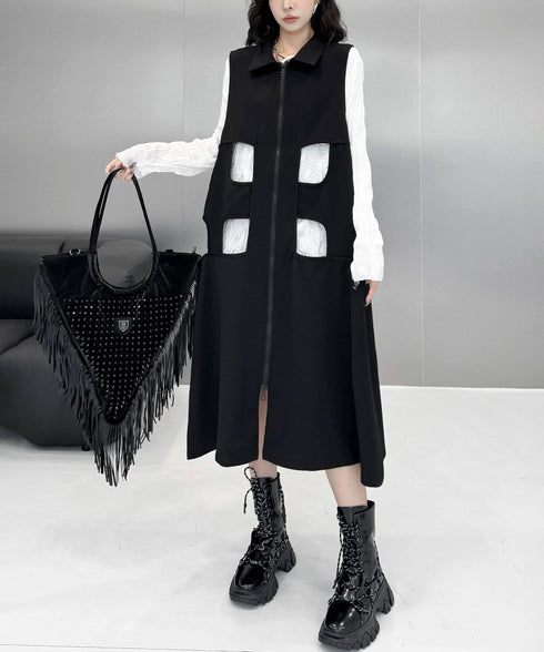 Square Cutout Long Vest