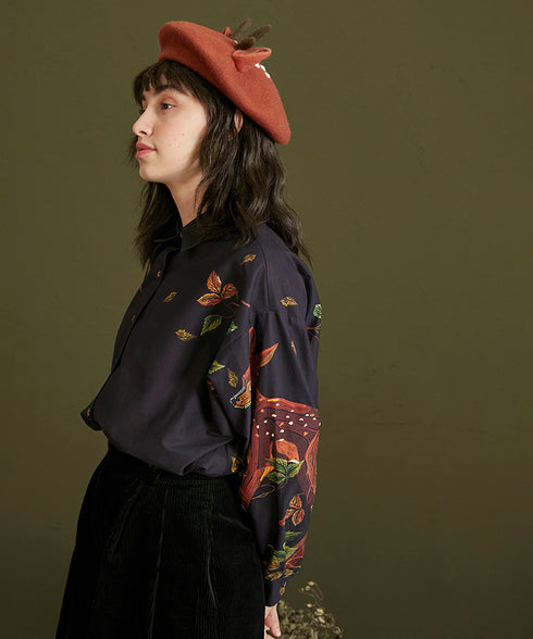 Deer Print Blouse