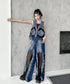 Mesh Denim Pants