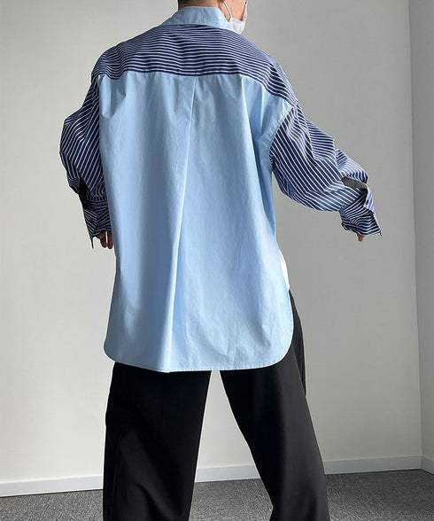 Stripe Blocking Shirt