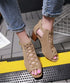 Cross Lace Open Toe Sandals
