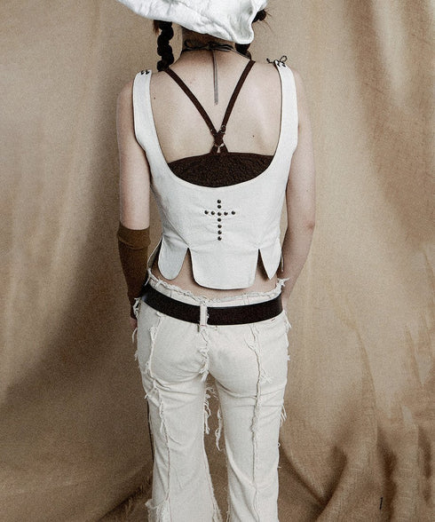 Untrimmed Bootcut Pants