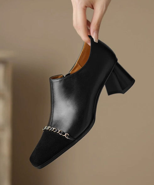 Bicolor Chain Booties