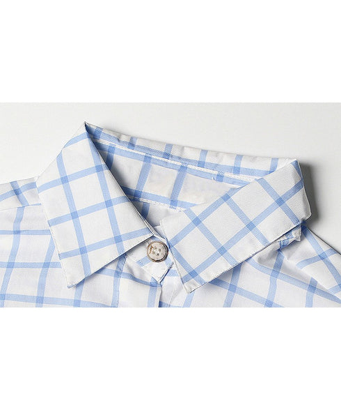 Plaid Obi Belted Check Shirt