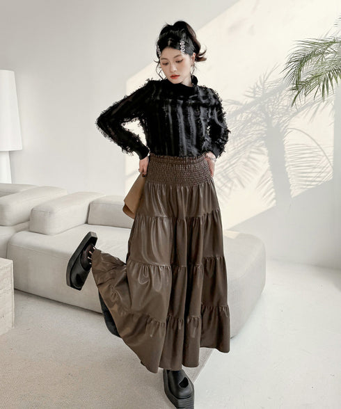 Gathering Flare Skirt