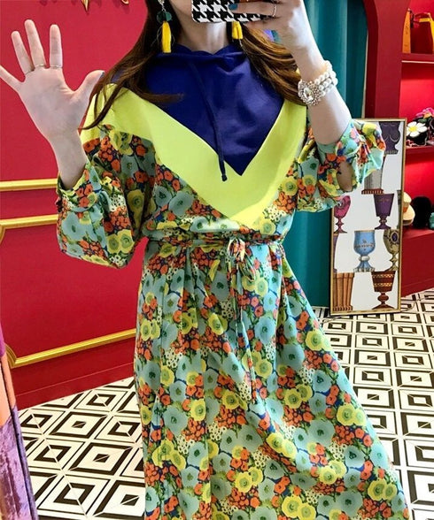 Floral Hoodie Dress