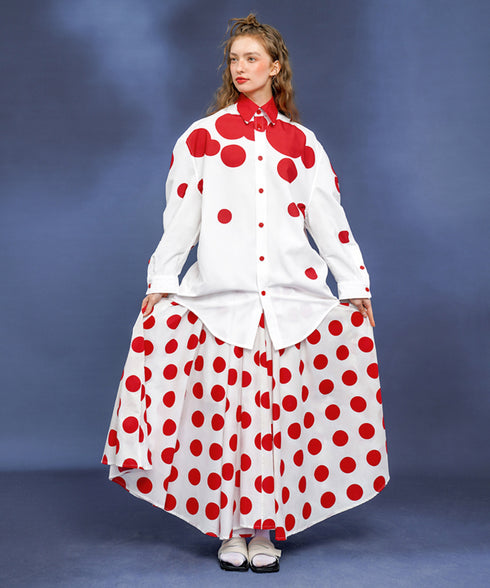 Polka Dot Print Blouse