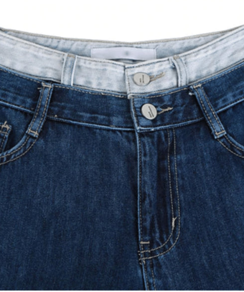 Bicolor Denim Pants