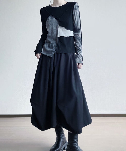 Boat-neck Blocking Top