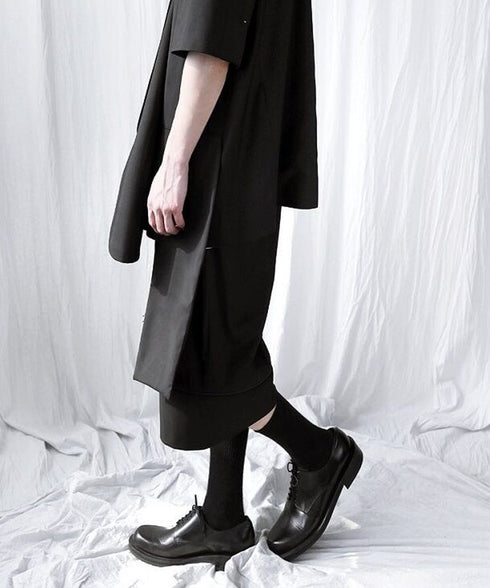 Layered Zip Block Shorts