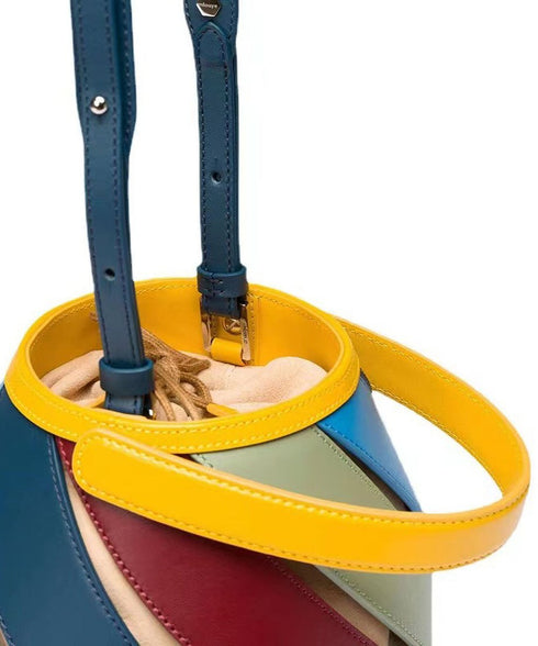 Cylindrical Contrast Color Bag