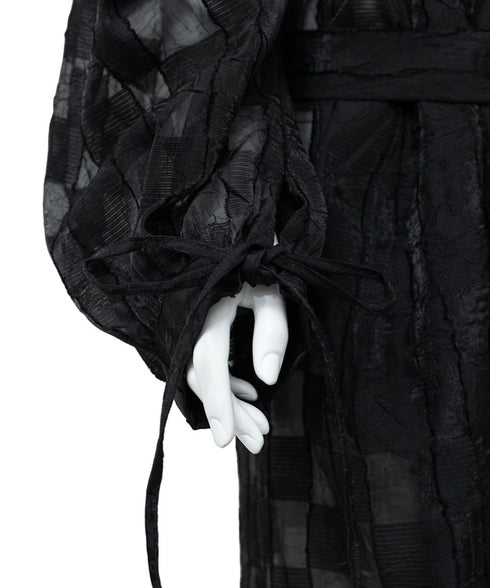 Sheer Check Long Coat