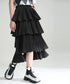Tiered Pleated Midi Skirt