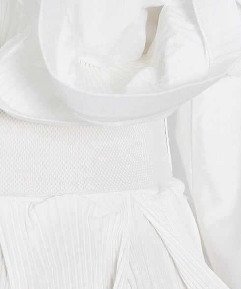 Pleated Peplum Blouse