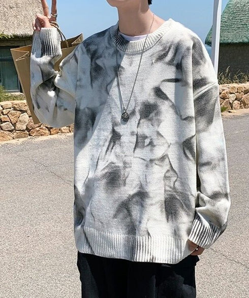 Monochrome Cloud Dye Knit