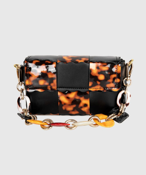 Tortoiseshell Chain Shoulder Bag