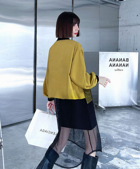 網狀開關拉鍊開襟衫