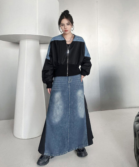 Collarless Zip Jacket