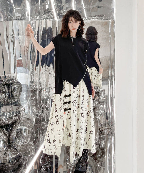 Drop Shoulder Zipper Top