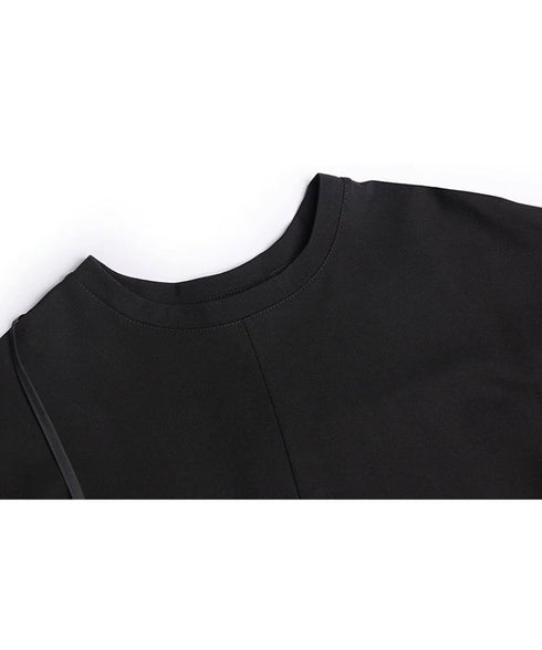 Half Sleeve Asymmetric Top