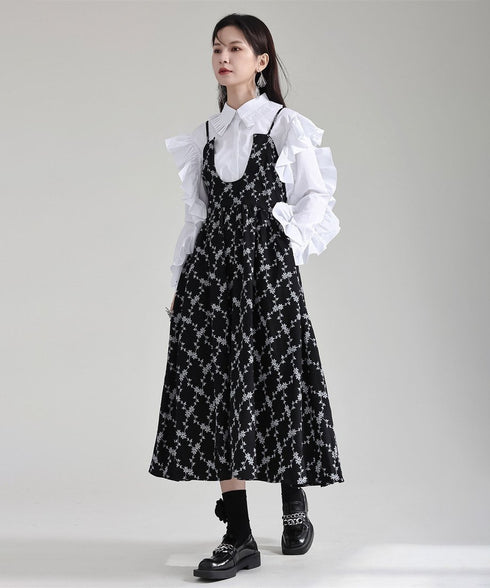 Floral Jacquard Camisole Dress