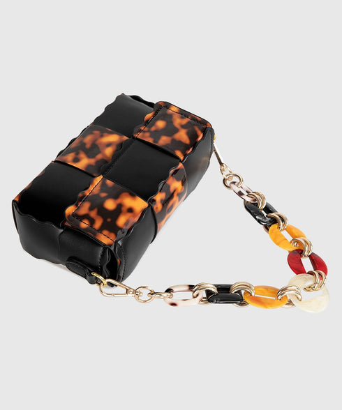 Tortoiseshell Chain Shoulder Bag
