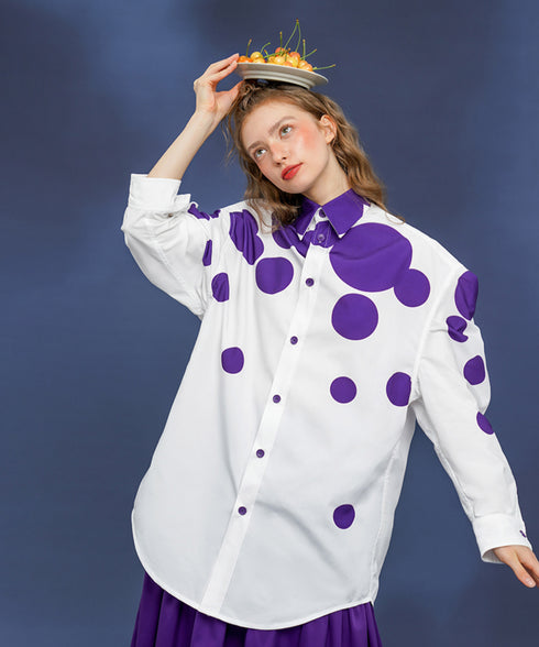 Polka Dot Print Blouse