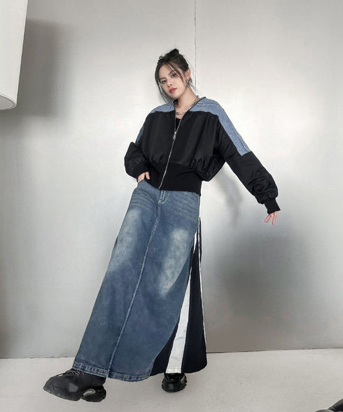 Collarless Zip Jacket