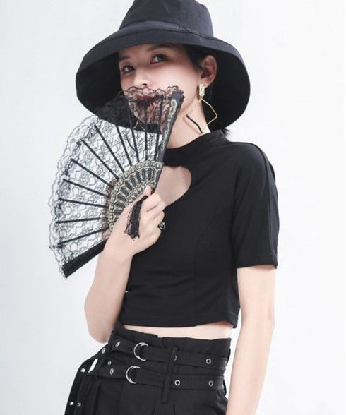 Cut-out One-shoulder Top