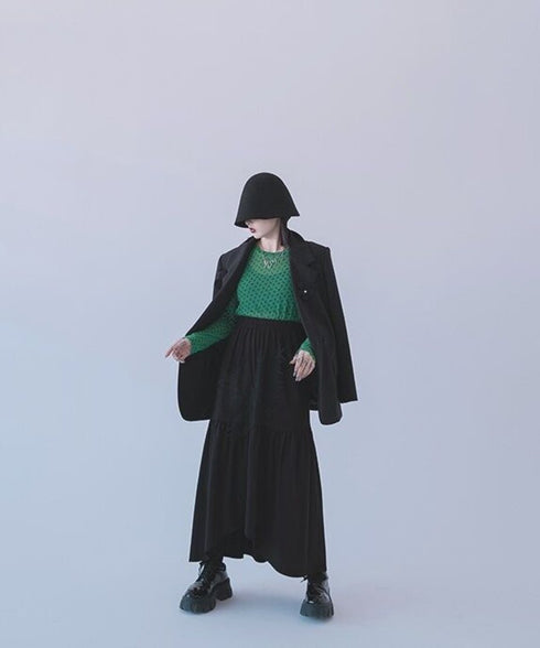 Star Mesh Turtleneck Top