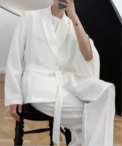 Asymmetric Belt Jacket